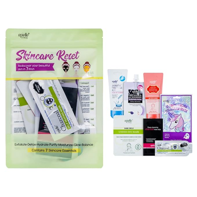 Skincare Beauty Kit | Korean Beauty | 6-Item Skincare Reset Kit | Beauty Gift, Spa Day, Gift Set | Korean Skincare