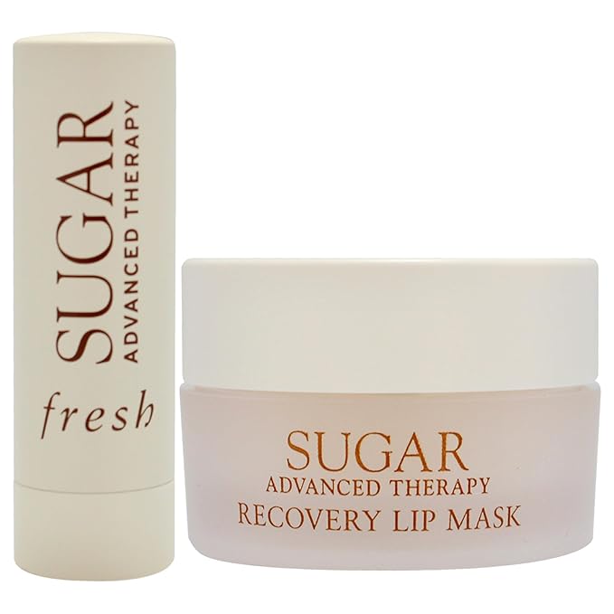 Lip Recovery Duo by Fresh for Women - 2 Pc 0.07oz Sugar Advanced Therapy Lip Treatment, 0.35oz Sugar Advanced Therapy Recovery Lip Mask