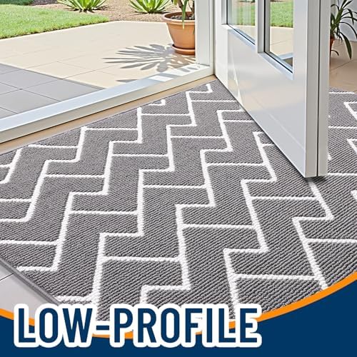 OLANLY Front Door Mat 59x23, Low-Profile Easy Clean Doormat - Image 3