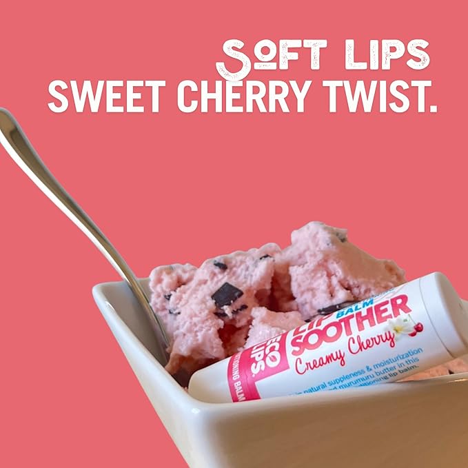 Conditioning Lip Soother Lip Balm with Murumuru Butter and Mango Butter for Deep Conditioning, Variety 3-pack