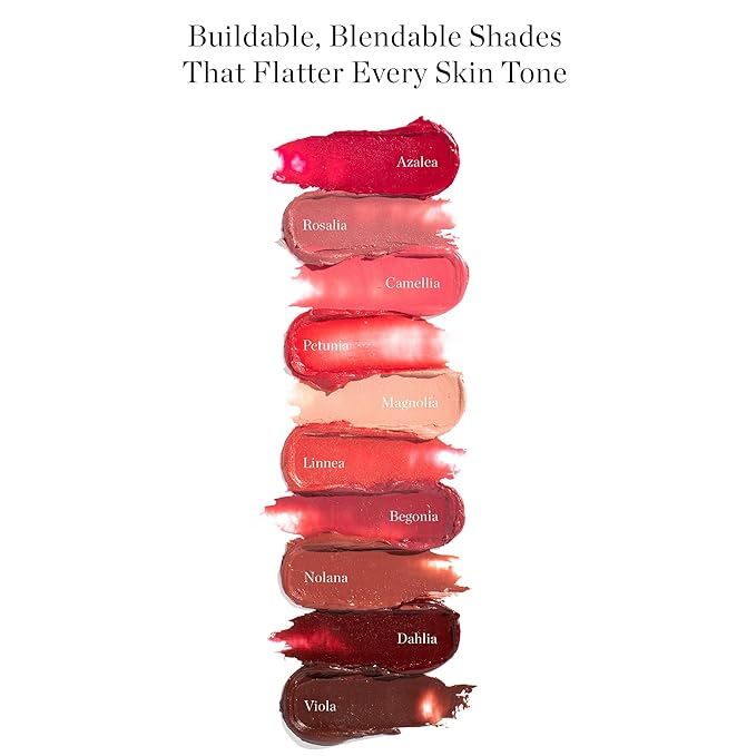 Ogee Tinted Sculpted Lip Oil - Lip Stain Made with 100% Organic Coconut Oil, Jojoba Oil, and Vitamin E - Best as Lip Balm, Lip Color or Lip Treatment - PETUNIA (Sheer Blush)