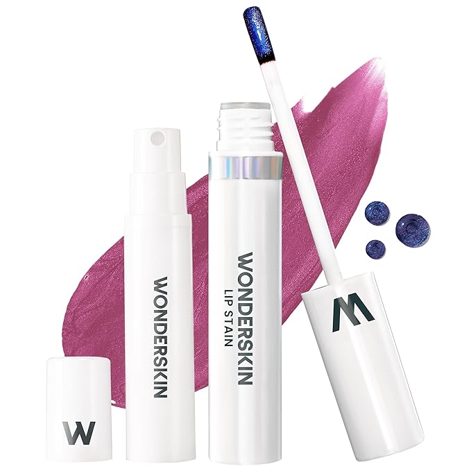 Wonderskin Wonder Blading All Day Lip Stain Peel Off Masque and Reveal Kit - Long Lasting, Waterproof Nude Lip Tint, Transfer Proof Natural Makeup Stain Kit (Bella)
