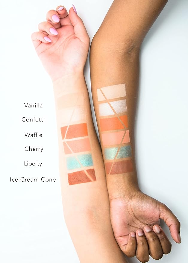 M2U NYC Eyeshadow Palette, Eye Shadow, Makeup Palette, Eye Shadow Palette Makeup, Makeup Palettes, 6 Tones/Shades, Multiple Colors from Nude to Bold (Orange/Blue Pop Colors)