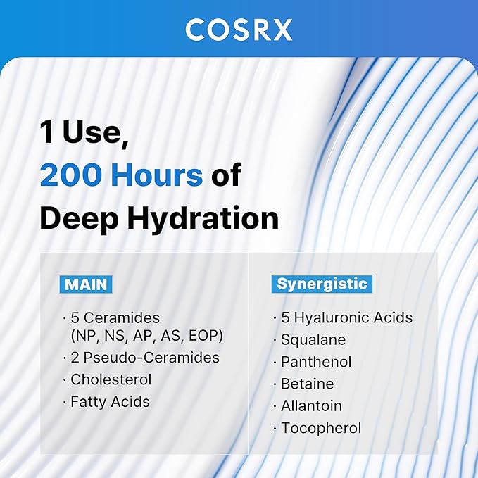 COSRX Ceramide Skin Barrier Moisturizer for Face with 7 Ceramides, Hyaluronic Acid & Panthenol for All Skin Types, 2.7 fl.oz, Korean Skin Care