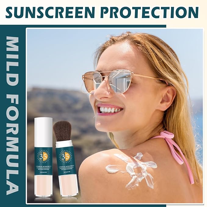 Mineral Sunscreen Powder SPF Powder for Face Oil Control Long Lasting Sunscreen Powder for Face Natural Light Breathable Translucent Powder Setting Powder Makeup #01 Translucent