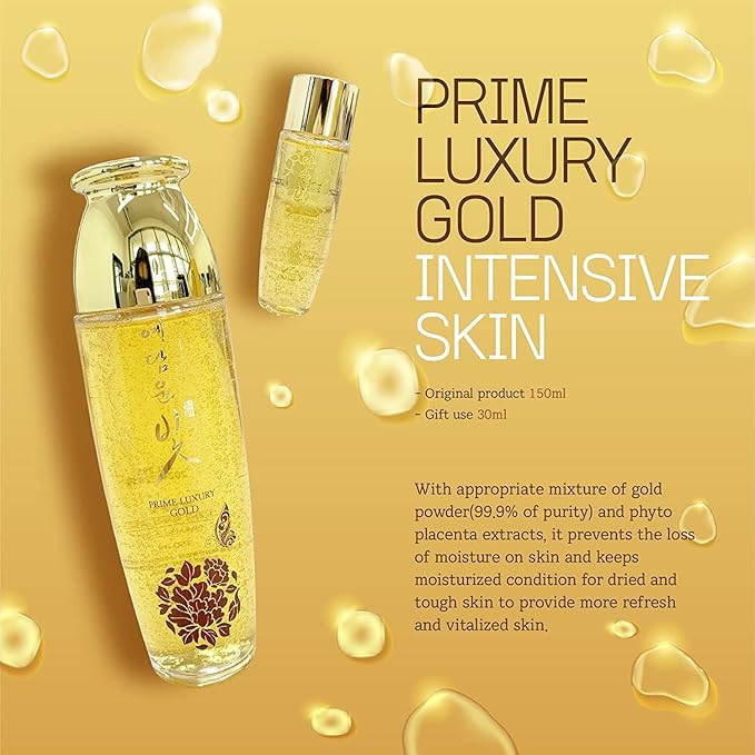 Premium Luxury Gold Women Facial Skin Care Set (4Pcs) Beauty & Personal Care, Nourishing And Moisturizing, Calming Korea Cosmetic for Yedam Yun Bit