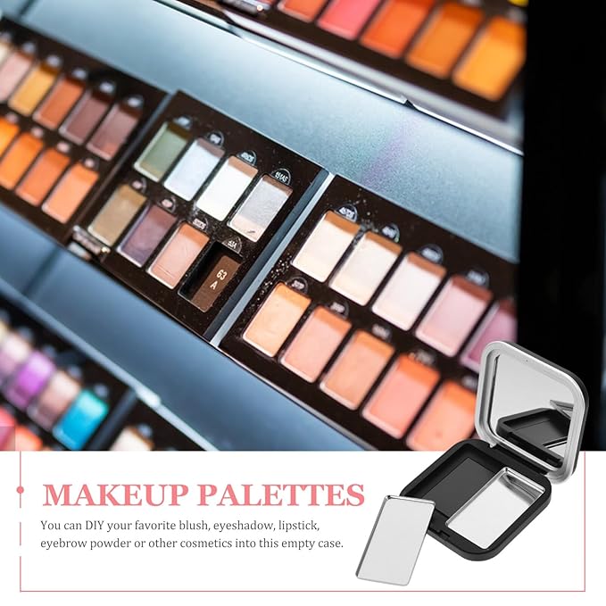 Makeup Pallet Magnetic Travel Containers Eyeshadow Palettes 2pcs Empty Eyeshadow empty eyeshadow empty makeup makeup Makeup Empty Empty Eyeshadow Containers Makeup Pallet Black Eyeshadow