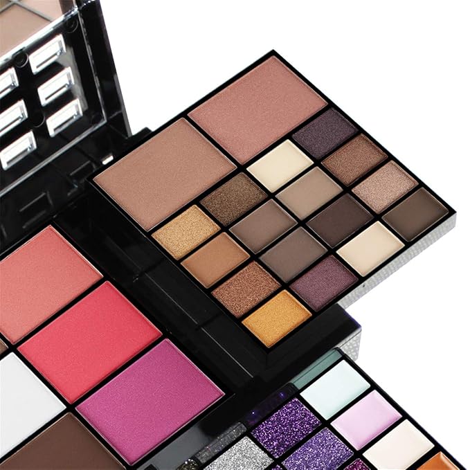 All in One Makeup Kit for Women Full Kit Girls Makeup Gift Sets Xmas Essential Bundle Include Eyeshadow Palette Lipstick Blush Concealer Eyeliner Mascara Foundation Brush Eyebrow Pencil