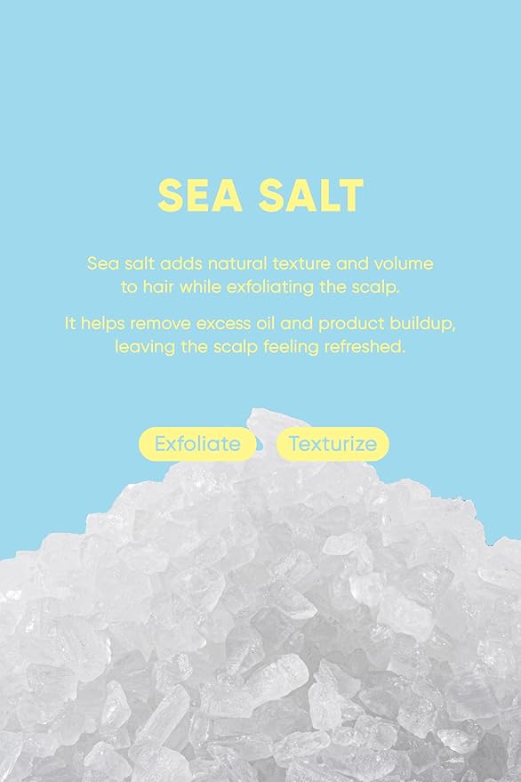 Sea Salt Shampoo Bar 2.0 - Hydrating & Moisturizing Natural Hair Soap for Volume & Scalp Nourishment - Solid Shampoo for All Hair Types (120g, 4.23oz)