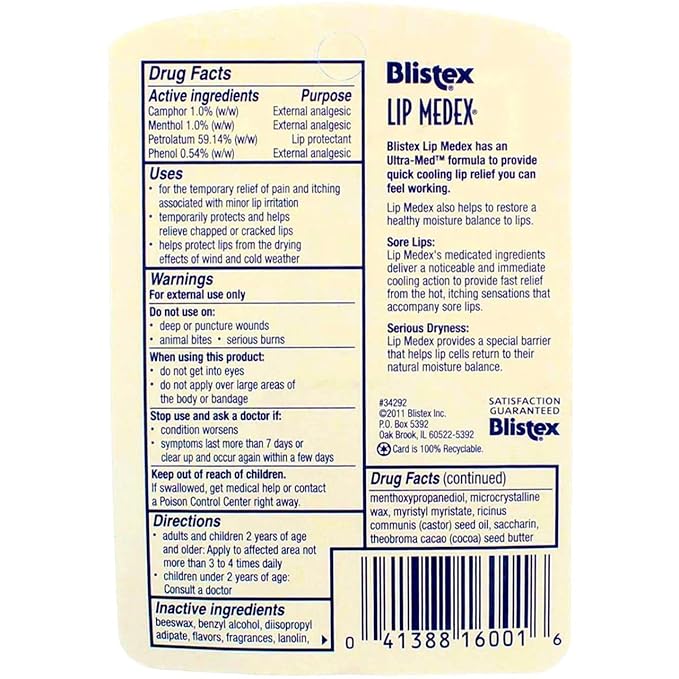 Lip Medex Size .38z Blistex Lip Medex .38oz