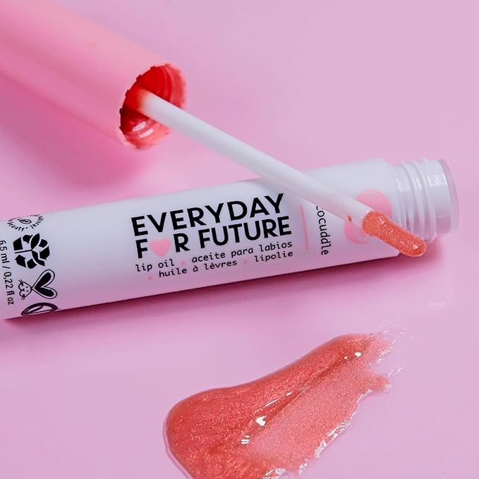Coconut Lip Oil | Pearl Pink Lip Treatment with Coconut Oil | Moistuizing Lip Oil | Vegan & Cruelty Free Lip Oil | 99% Natural Lip Oil | Coco Loco 5 ml (Pearl Pink)