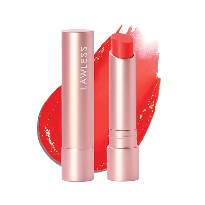 LAWLESS Forget the Filler Lip Plumping Line Smoothing Tinted Balm, Cherry Vanilla, Red, 0.09 Ounce
