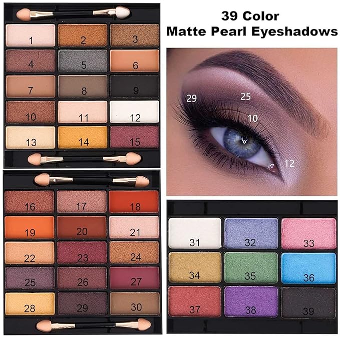 M 58 Color Professional Makeup pallet, Makeup Kit for Women Full Kit, All In One Makeup Kit Set, Makeup Gift Set for women girls (331N)