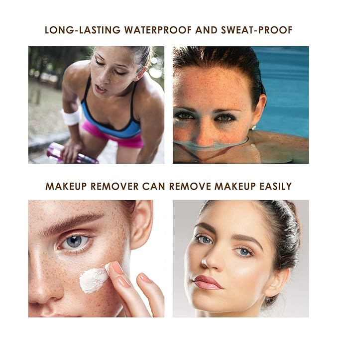 Lifelike Freckle Pen - 2 Colors (Light Brown & Dark Brown), Waterproof, Quick Dry, Soft Dot, Natural, Magic Fake Freckles Makeup Pen