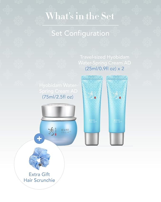 Sooryehan Water Spring Cream AD Amazon Set (4.2fl oz) - Korean Moisturizer Skincare for Deep Hydration Boost & Elasticity by LG Beauty. Fermented Ginseng, Hyaluronic Acid,