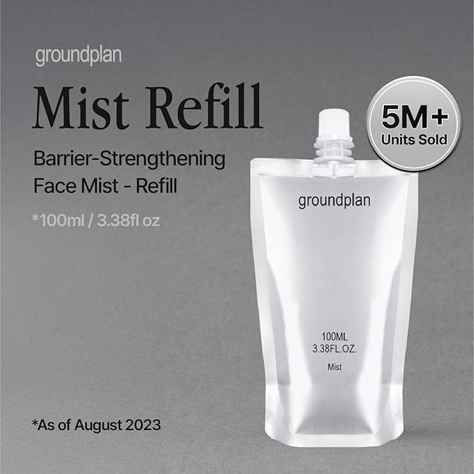 Silver Frost Mist, Refill - Facial Barrier Toner Spray with 80% Witch Hazel Water, Cica for Skin Barrier Repair, Recovery for Sensitive Skin, Dewy Hydration, Korean Skin Care (3.38 fl oz)