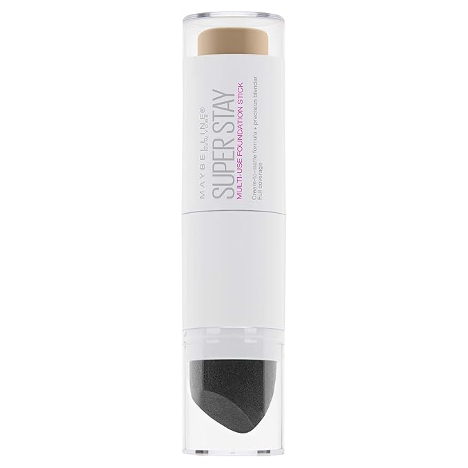 Maybelline New York Super Stay Foundation Stick For Normal to Oily Skin, Natural Beige, 0.25 oz.