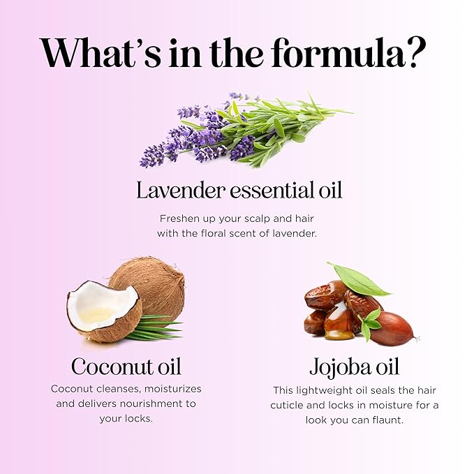 Aromatherapy Lavender Shampoo and Conditioner Set - Paraben and Sulfate Free Shampoo and Conditioner for Women with Chamomile Panthenol Jojoba Oil plus Cleansing and Calming Lavender Essential Oil