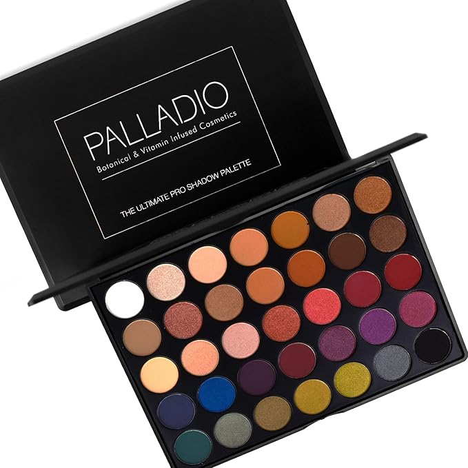 Palladio Ultimate Pro Eyeshadow Palettes, Professional and Personal Use, 35 High Pigmented Powder Colors, Matte, Shimmer, Satin Finishes, Long Lasting (SPRING 2020)