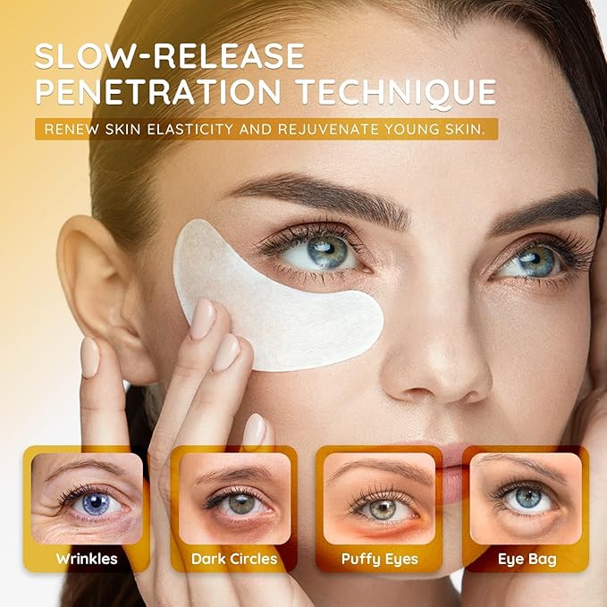 Enaskin Naturals Under Eye Patches for Dark Circles: Premium Gels Pads - Reduce Eye Bags, Wrinkles & Puffy - Skin Treatment Advanced Mask - Anti Aging & Face Moisturizer For Women, 10 Pairs (Black)
