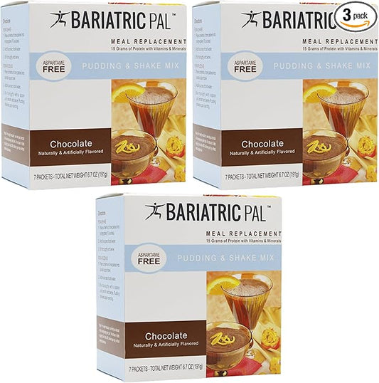 BariatricPal 15g Protein Shake or Pudding (Aspartame Free) - Chocolate Cream (3-Pack)