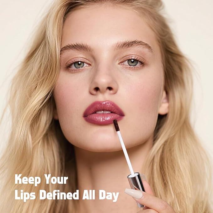 KIMUSE Peel Off Lip Liner Stain, Long Lasting Lip Tint Stain Peel Off, Waterproof, Transfer-Proof, Highly Pigmented Color Peel Off Lip Stain Liner, Matte Finish