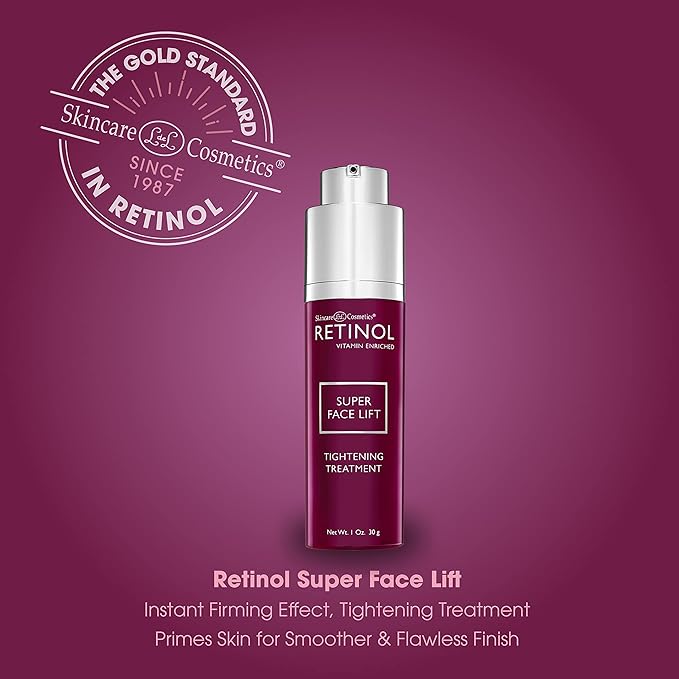 Retinol Super Face Lift - Visibly firms and tightens for a lifted, younger look. Infused, Vitamins C & E, this firming blend is a beauty “quick-fix”