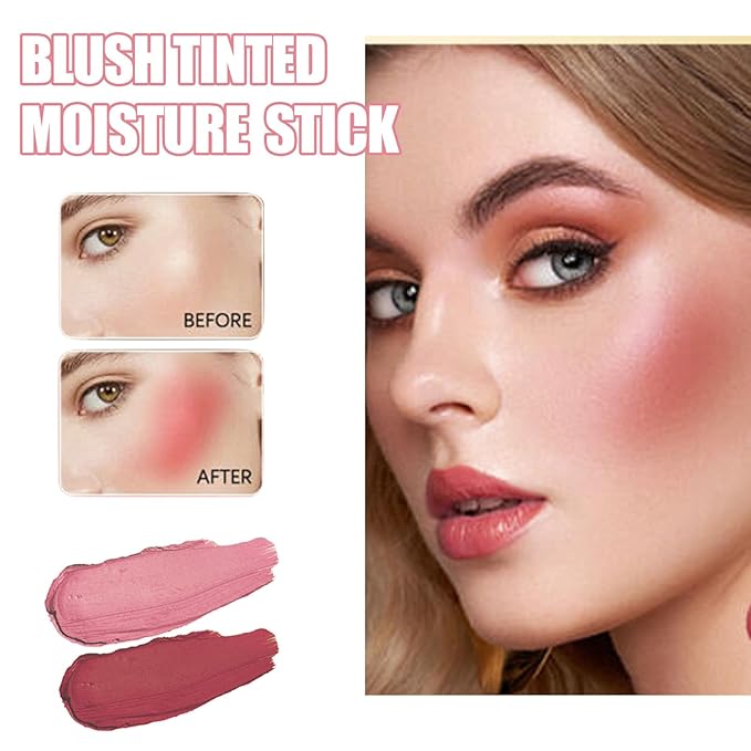 Blush Rare Beauty Liquid Blush Stick Cream Blush Natural Waterproof Long Lasting Powder Blusher,On The Go Blush Brushes For Makeup Cheeks,Suitable For All Skin Types(2PC)
