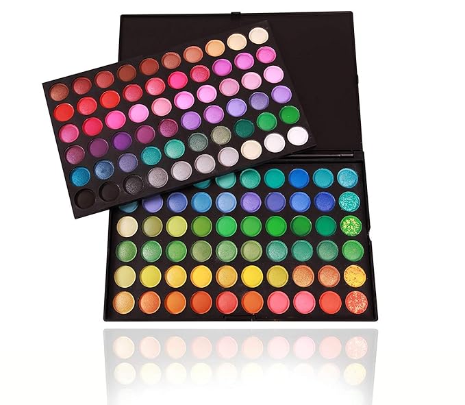 Onwon 120 Colors Makeup Eyeshadow Palette Natural Nude Matte Shimmer Glitter Pigment Eye Shadow Pallet Waterproof Smokey Professional Cosmetic Beauty Kit Set