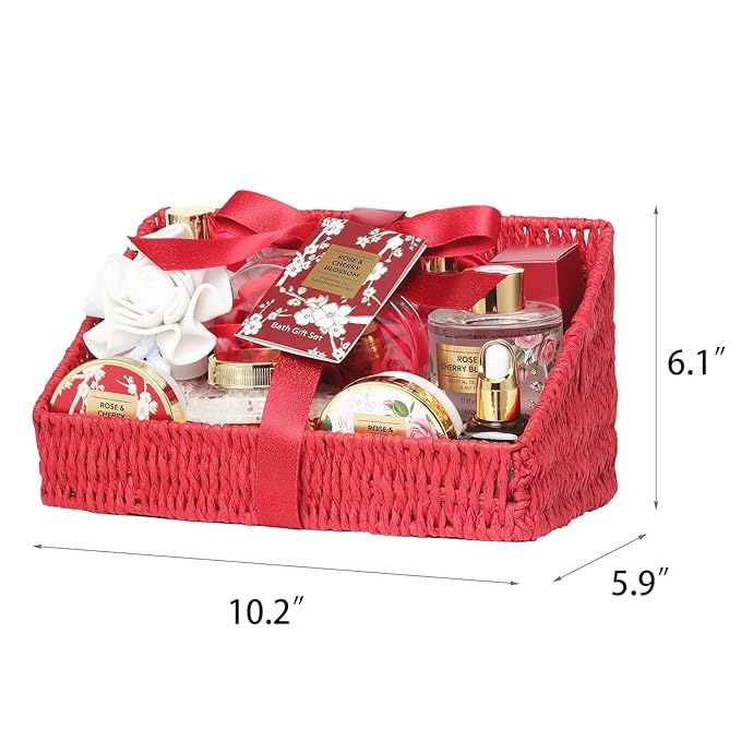 Mothers Day Gifts for Mom 25Pcs Luxury Spa Gift Basket for Women with Necklace, Shower Gel | Relaxing Bath & Body Care Kit Valentine's Christmas Gifts for Her Perfect for Anniversary or Bridal Shower
