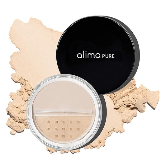 Alima Pure Matte Foundation Loose Mineral Powder Foundation Makeup, Loose Powder Makeup Oil Free Talc Free Powder, Natural Makeup Mineral Foundation Full Coverage Natural Foundation Powder .15 oz/4.5g