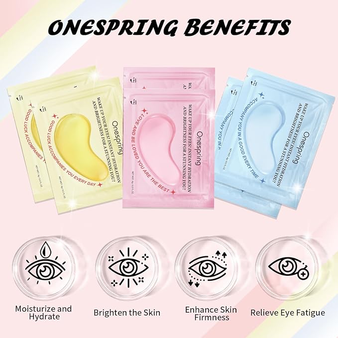 Eye Masks (24 Pairs) - Gifts for Her - Caffeine, 24K Gold and Retinol Under Eye Patches for Puffy Eyes, Dark Circles & Fine Lines, Bachelorette Party Favors, Birthday, Bridesmaid Gifts