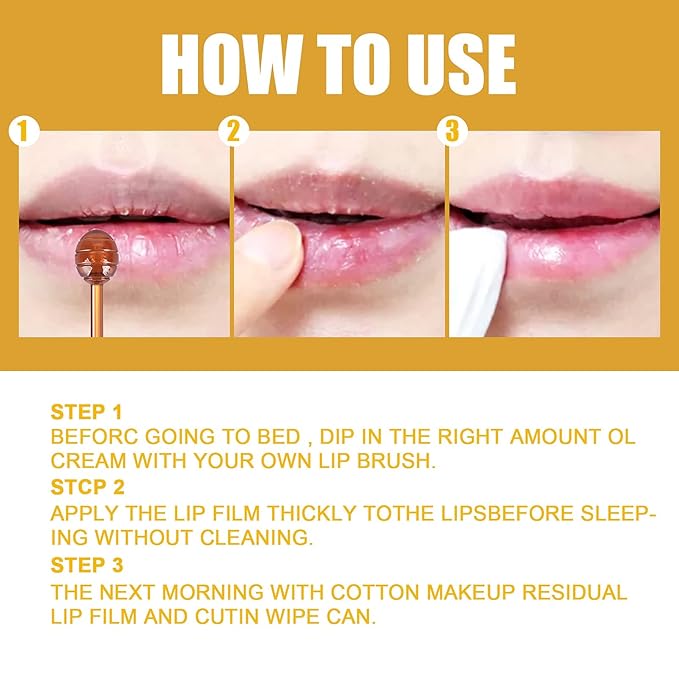 Bee Lip Balm Honey Pot, Exfoliating Honey Propolis Lip Mask, Hydrating & Prevention Dry and Cracked Lip Scrubs Exfoliator Lip Sleeping Mask Reduces Lip Lines Nourishing Lip Care Mask