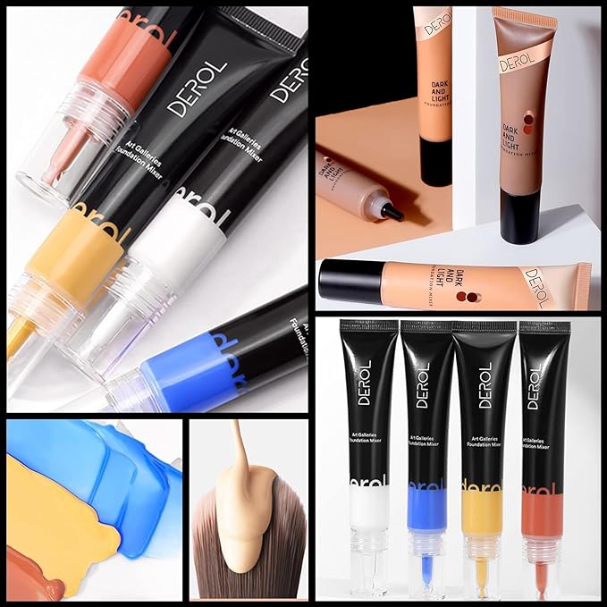 Blue Foundation Mixing Pigment for Adjusting Shade and Color Corrector, Blends Easily With Foundation, Blue Color Corrector for Adjusting Foundation from Warm to Cold (02# Blue)