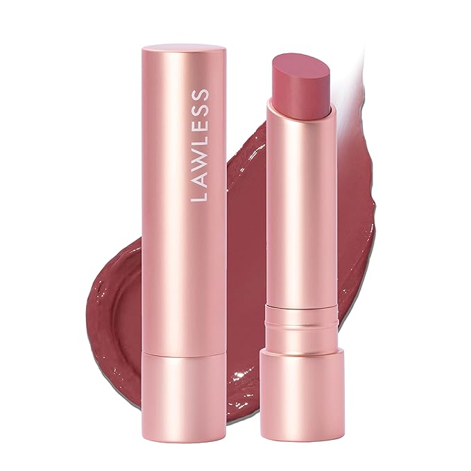Lawless Forget the Filler Lip Plumping Line Smoothing Tinted Balm - Posey - Premium Tinted Lip Balm with Natural Ingredients to Plump and Smooth Lips for a Firmer, Fuller Look - 0.09 oz