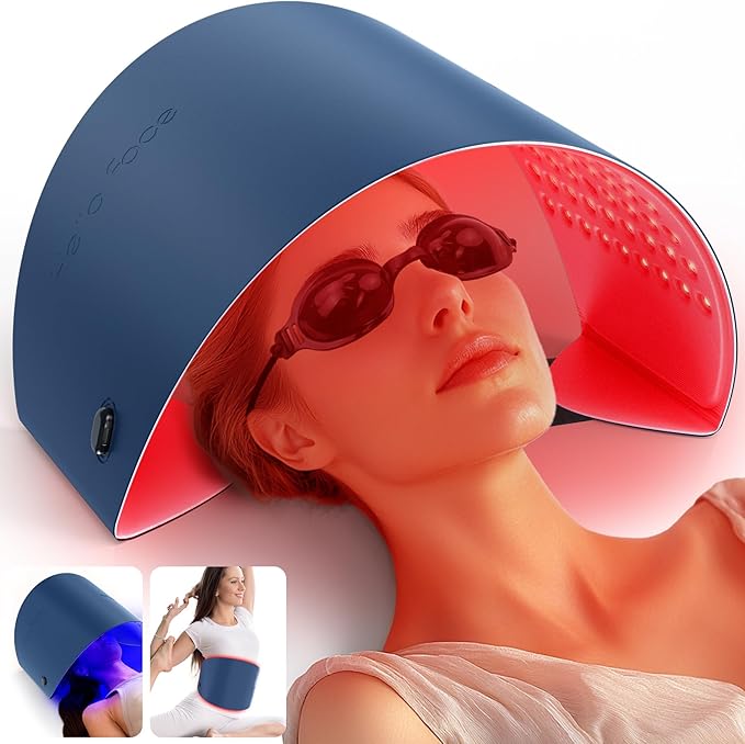 Red Light Therapy for Face and Neck, 720 LED Infrared Light Therapy Mask for Wrinkles and Acne, Large 30.8" x 11.8" Panel for Body, Red Light Mask Gift for Women, Mom, PDT Facial Skincare at Home