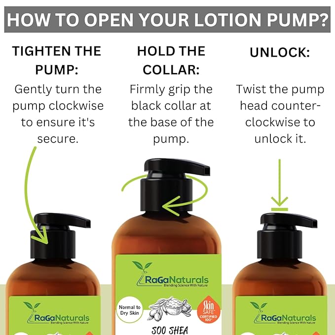 RaGaNaturals Natural Unscented Body Lotion for Dry Skin with Shea Butter and Vitamin E & B5 - Hydrating, Nourishing, Fragrance Free Hand Moisturizer With Organic Essence - For Women, Men, Kids - 8 Oz
