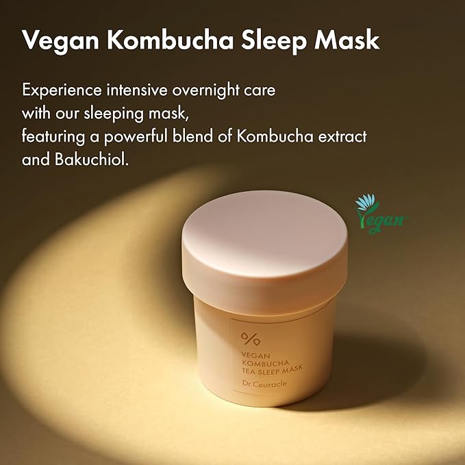 Dr.Ceuracle Vegan Kombucha Tea Sleeping Mask - Hydrating Overnight Face Mask with Niacinamide, Bakuchiol, Ceramide, Korean Skincare (100 g / 3.52 oz.)