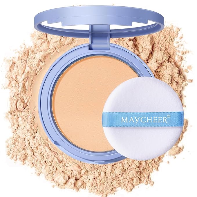 Oil Control Face Pressed Powder, Matte and Smooth Translucent Powder Setting Powder Makeup, Waterproof Long Lasting Finishing Face Powder, Cruelty-free (#03 DARK)