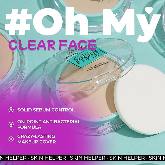 Lamel OhMy Clear Face Powder - Light Natural Coverage & Suet Control - Cruelty Free - Vanilla N.402