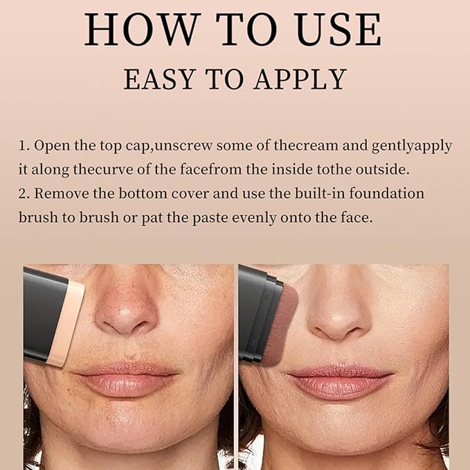 Long-Lasting Concealer Foundation Stick, Creamy Full Coverage, Hydrating Olive & Camellia Formula for Dark Circles & Blemishes, 2.09 oz (01#)