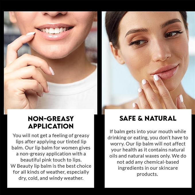 Care Lip Balm, Rich in Vitamin E and Provides Sustained Repair, Color Changing, Tinted Moisturizer, 3.3 g (4 pack)