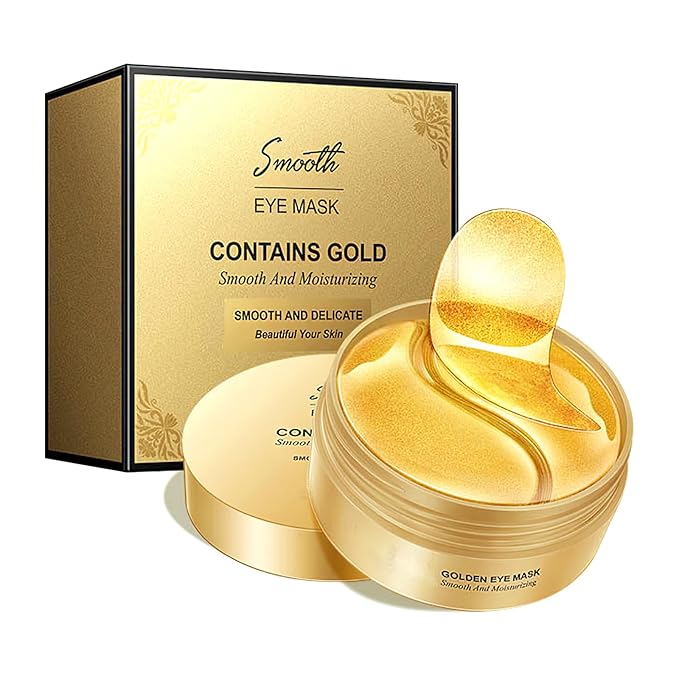 Under Eye Patches for Dark Circles and Puffiness, 60Pcs Under Eye Mask for anti Wrinkles & anti Aging, 24K Gold Eye Gel Pads with Collagen to Reduce Eye Bags, Puffy Eyes Treatment, Hydrating Eye Mask
