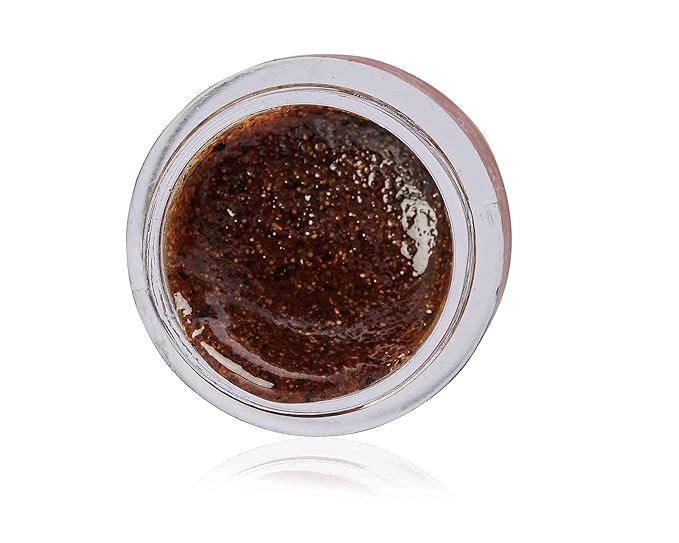 ROOTS AND HERBS Ayurvedic Cacao & Manjistha Cane Sugar Lip Scrub 100% Vegan, No-Paraben, No-SLS, No-Sulphate & Natural Treatment Exfoliator for Dark, Dry, Chapped Smooth & Brighter Lips (15gm/0.53oz)