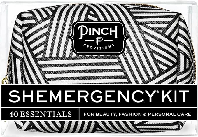 Pinch Provisions Shemergency Kit for Her, 40 Emergency Essential Items, Compact, Multi-Functional Pouch, Gift for Women, Birthday, Bachelorette Parties, and More!