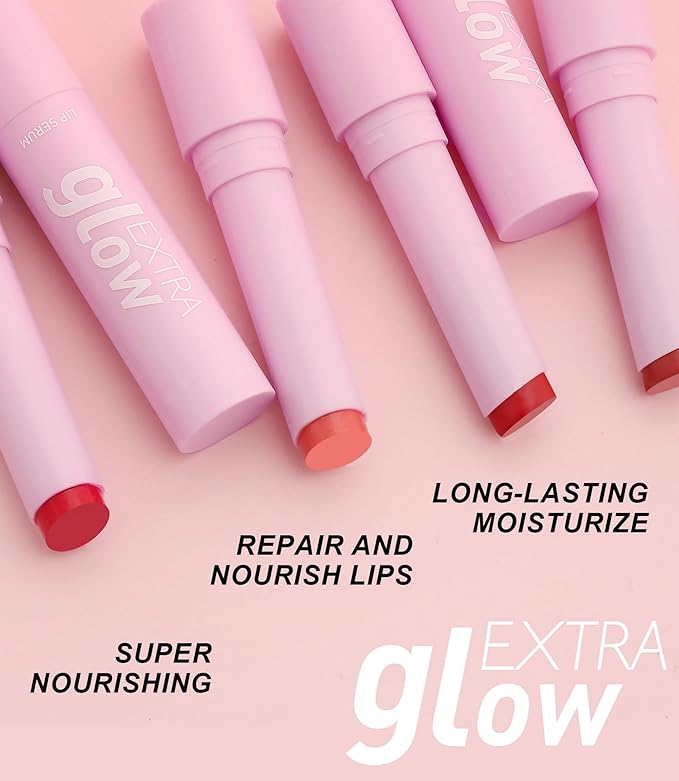 MAEPEOR Nourishing Lip Balm 8 Colors Smooth Moisturizing Lip Glow Gloss Non-Sticky and Long-lasting Hydrating Jelly Lip Balm for Women and Girls (Color 04)