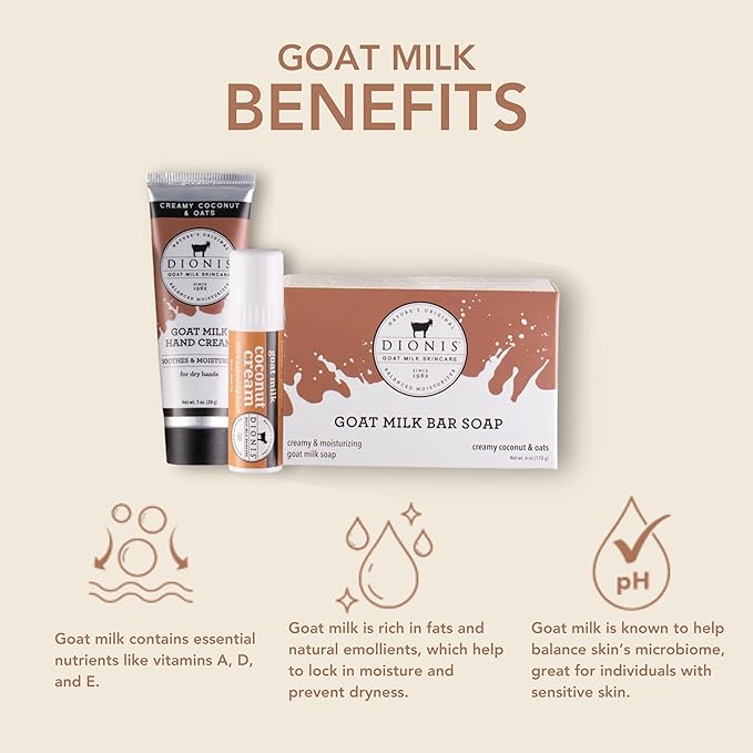 Dionis Creamy Coconut Goat Milk 3 Pc Gift Set