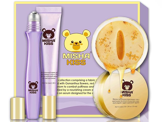 Lifting, Moisturizing and Hydrating, Anti-Aging, Anti-Wrinkle Skin Care Variety Set of 3 for Puffy Eyes, Dark Circles, Eye Bags, Fine Lines | Under Eye Patches 30 Piece | Serum | Cream.