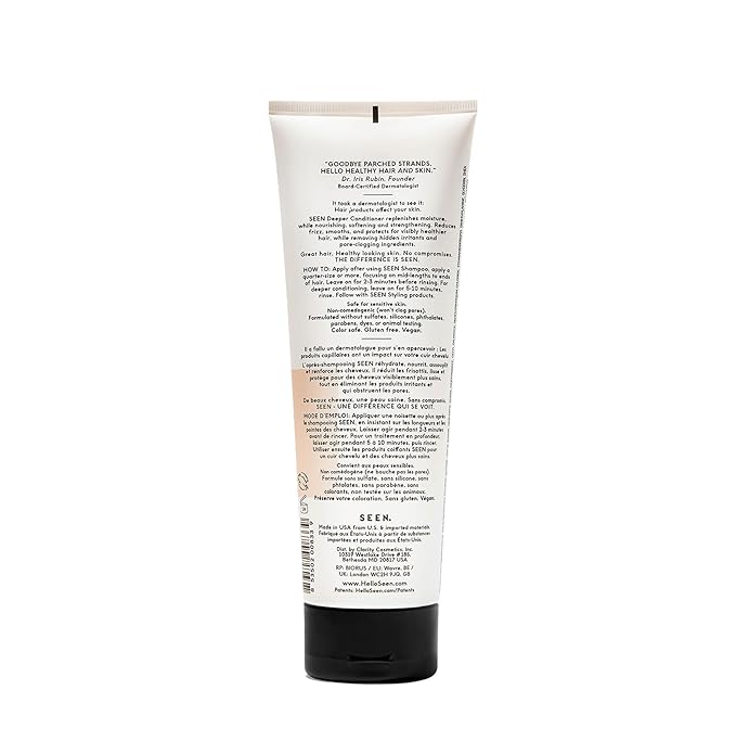 SEEN Deeper Conditioner - Scented - Non-Comedogenic & Sulfate-Free Hair Conditioner- Dermatologist-Developed - Safe for Sensitive & Acne Prone Skin