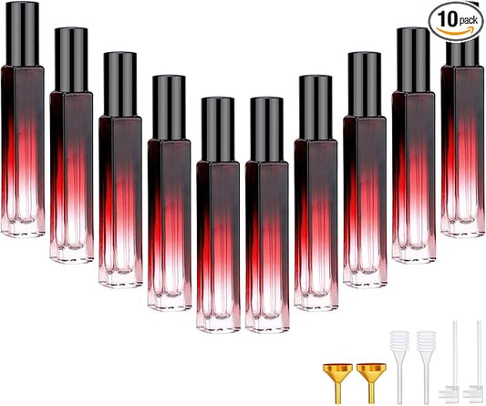 Segbeauty 10ML Travel Cologne Sprayer, 10 Pack Refillable Atomizer Spray Bottle for Perfume, Empty Mini Glass Perfume Bottle Fine Mist Dispenser, Portable Leak-proof Sample Bottles for Travel Outgoing